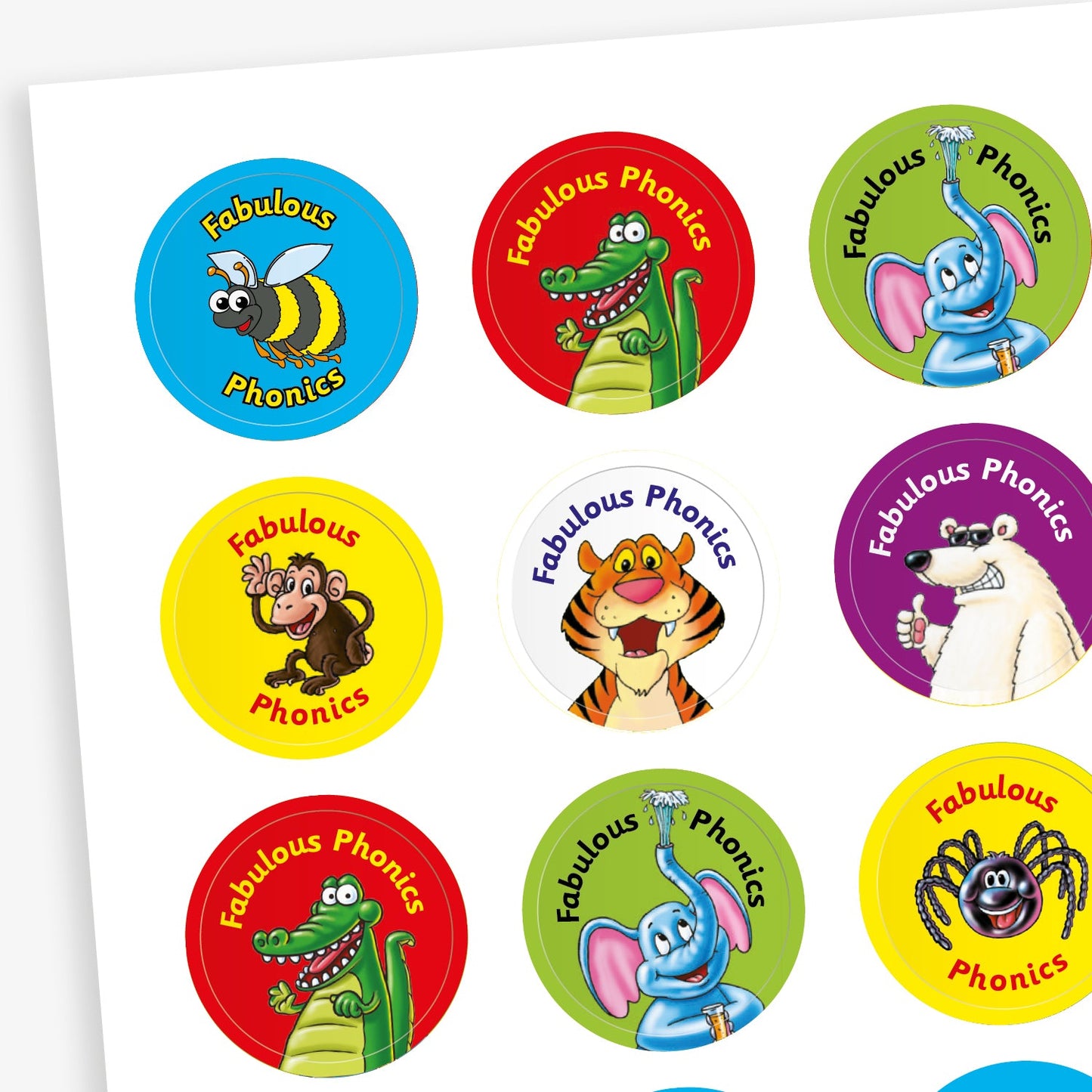 35 Fabulous Phonics Stickers - 20mm