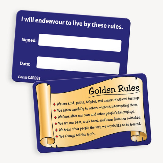 10 Golden Rules CertifiCARDs