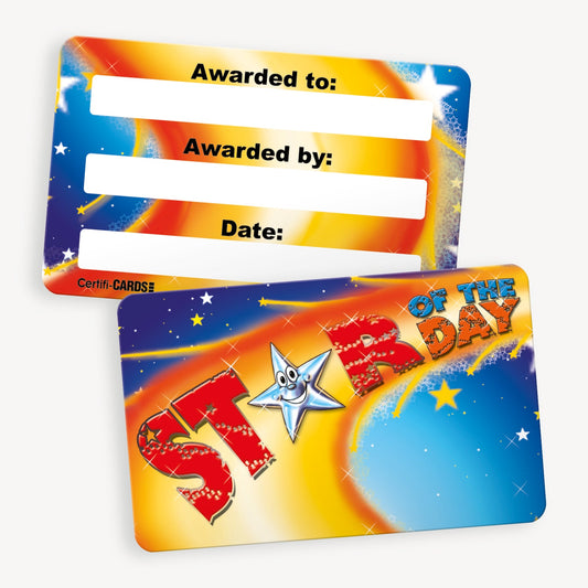 10 Star of the Day CertifiCARDs