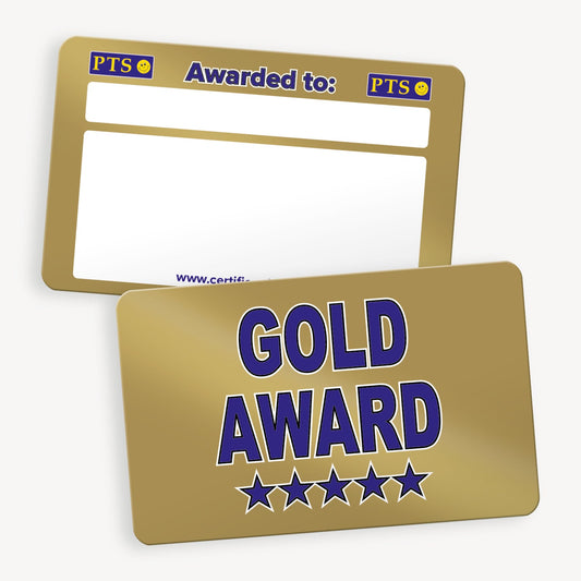 10 Gold Award CertifiCARDs