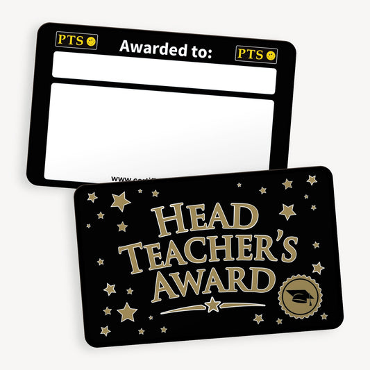 10 Head Teacher's Award CertifiCARDs