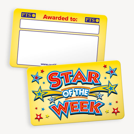 10 Star of the Week Shooting Star CertifiCARDs