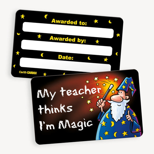 10 My Teacher Thinks I'm Magic CertifiCARDs