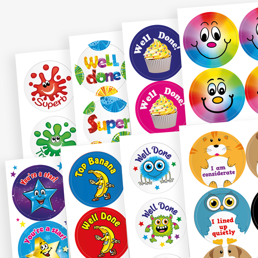 160 Assorted Scented Stickers - 32mm