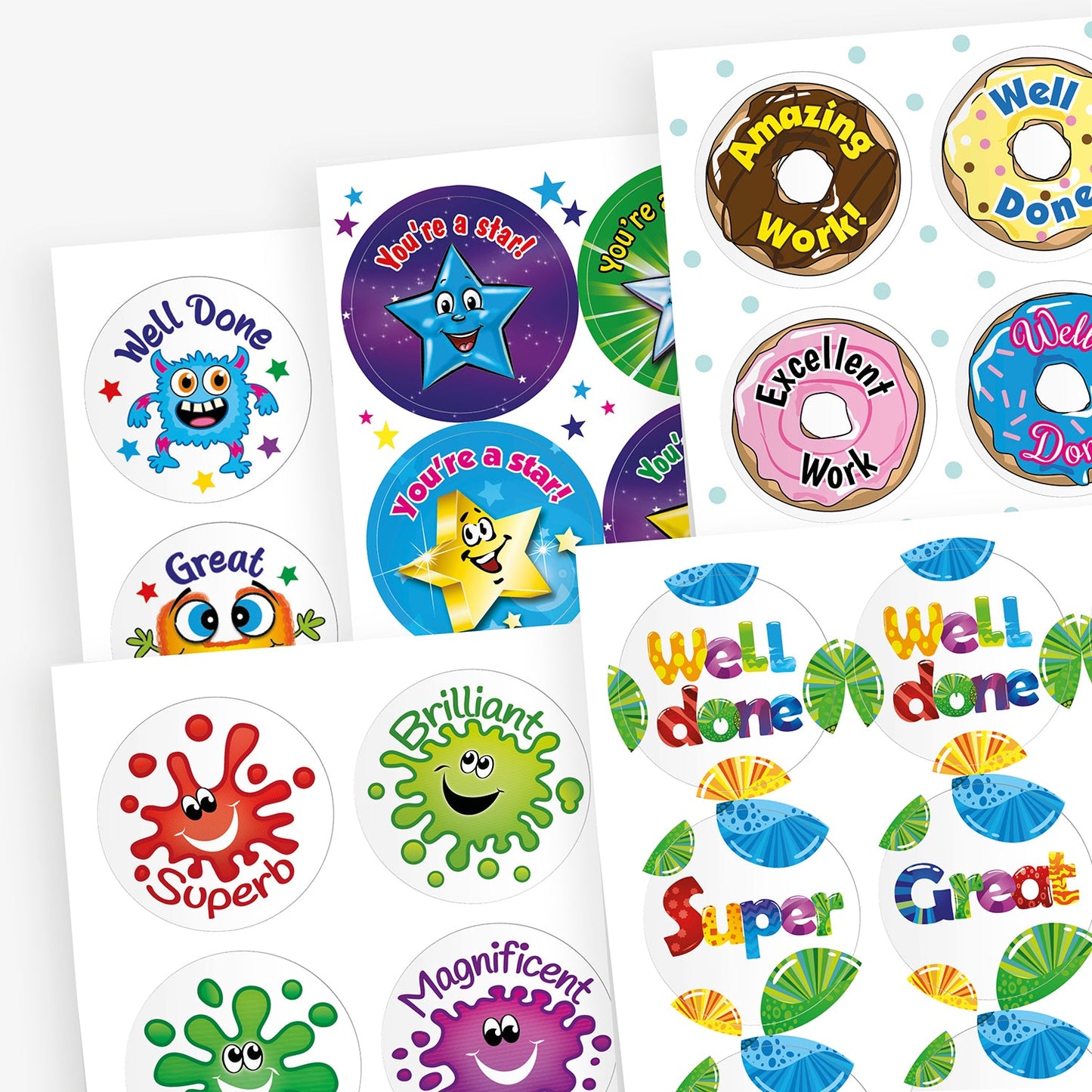 225 Assorted Scented Stickers - 32mm