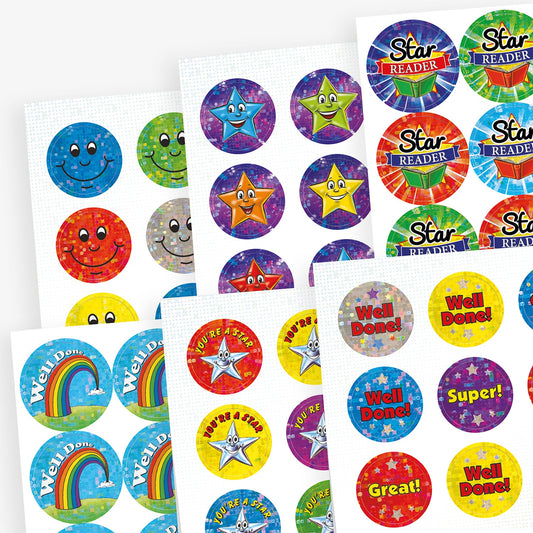 200 Holographic Assorted Stickers