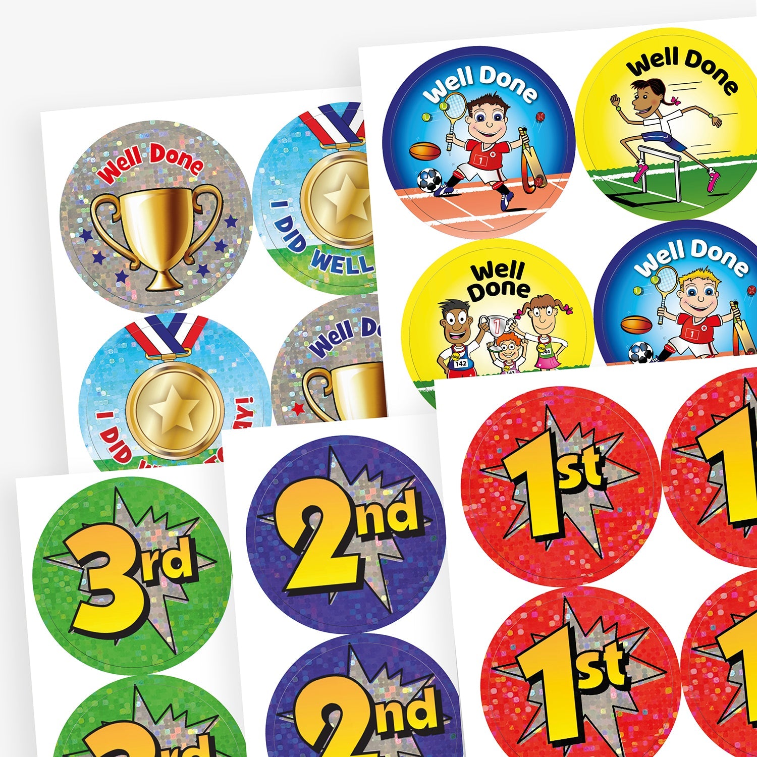 Sports Day Stickers Value Pack | 560 Stickers | 37mm