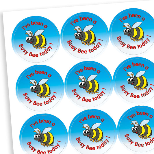 30 I've Been a Busy Bee Today Stickers - 25mm