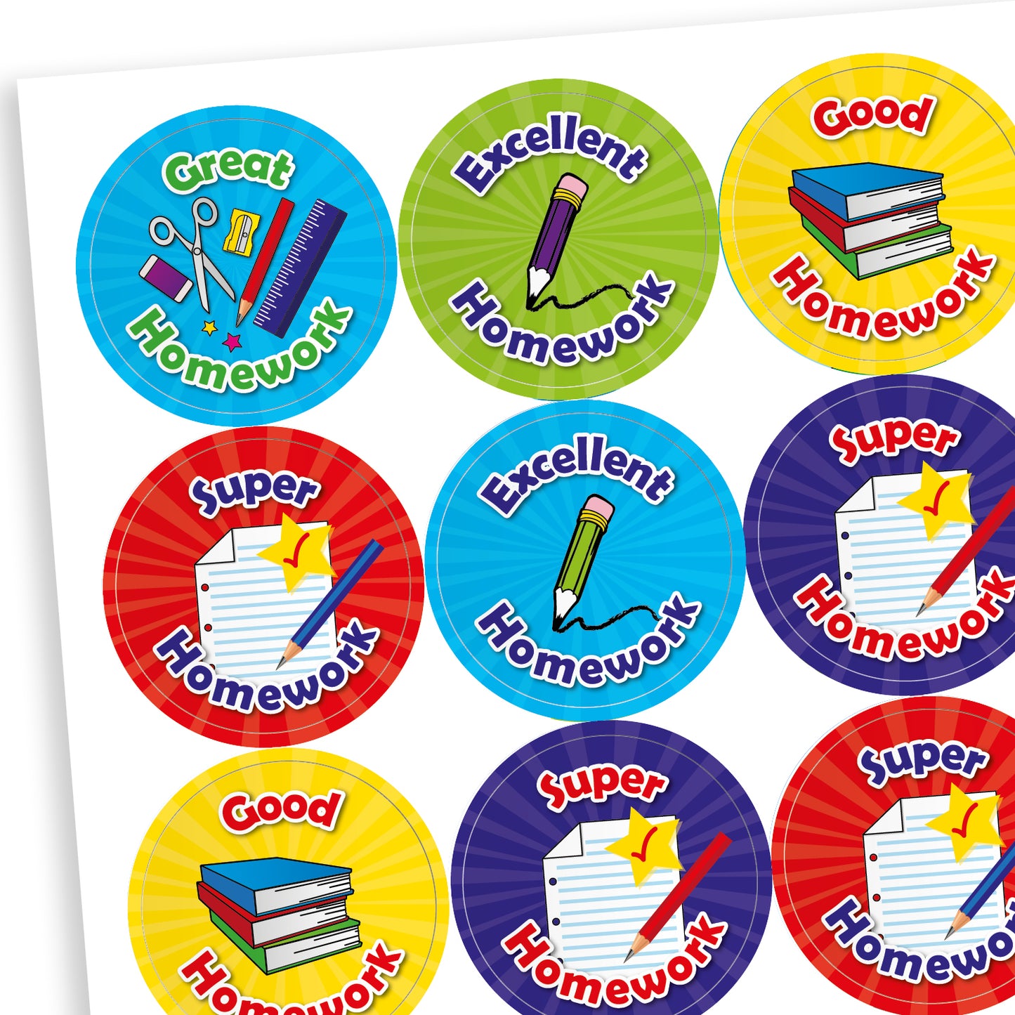 Homework Reward Stickers - 25mm