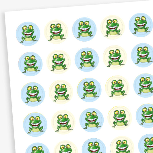 196 Diddi Dot Green Frog Stickers - 10mm