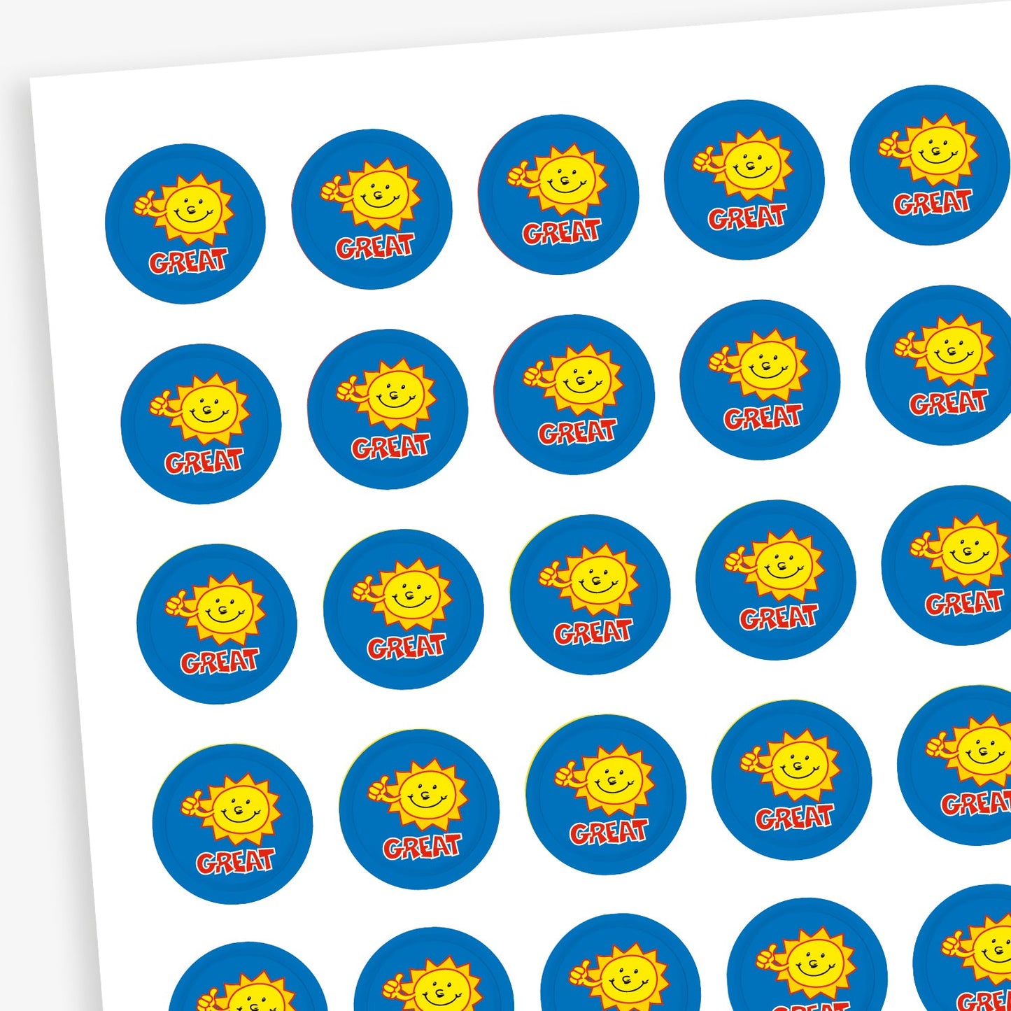 196 Great Sun Stickers - 10mm