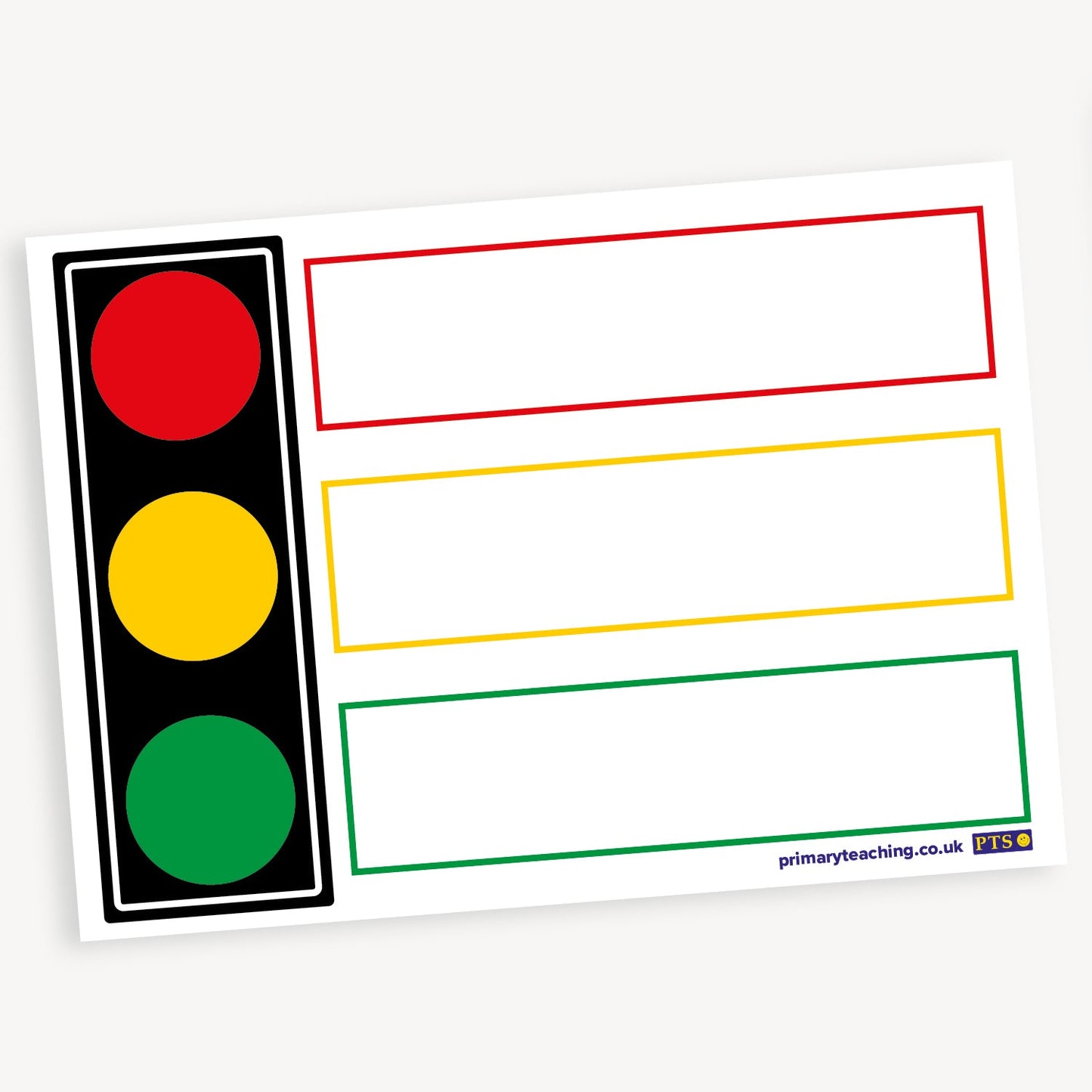 Traffic Light Poster - Write N Wipe - A1