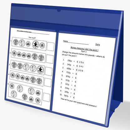 Worksheet Holder - Blue - A3