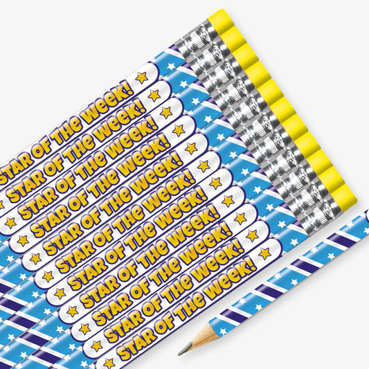 12 Star of the Week Pencils - Blue