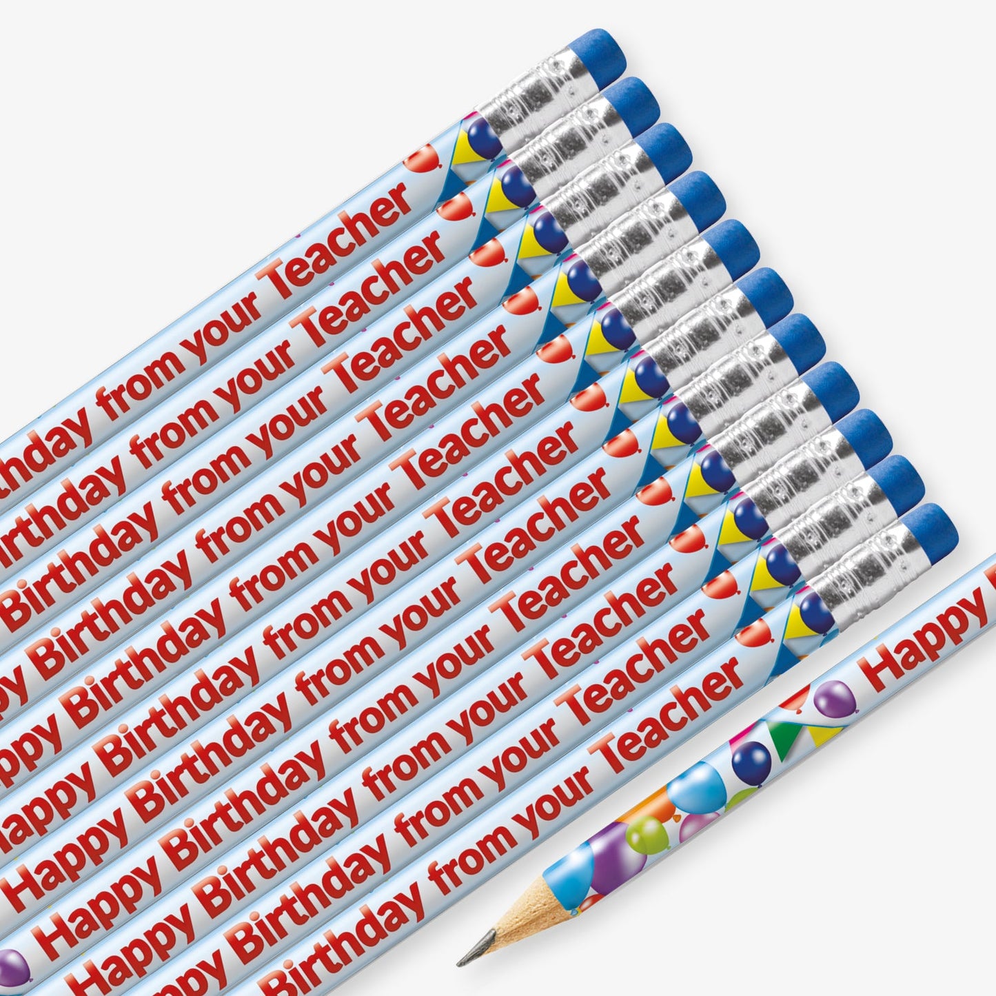 12 Happy Birthday from your Teacher Pencils