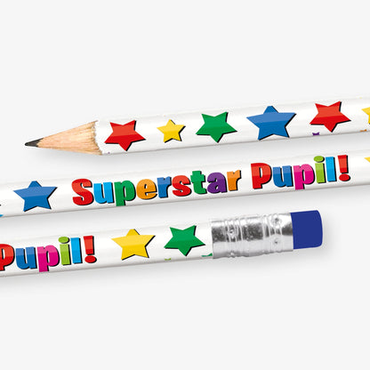 12 Superstar Pupil Pencils