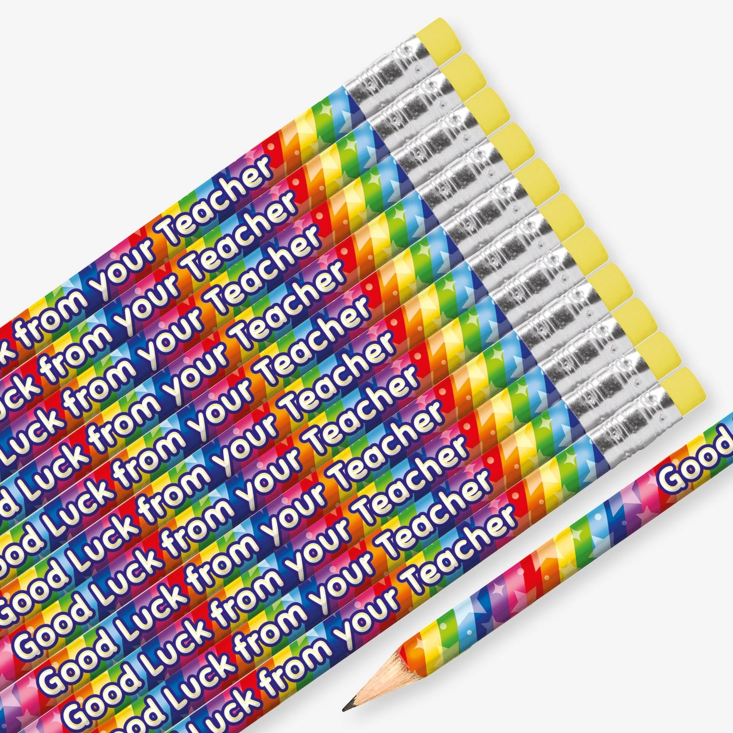 12 Good Luck From Your Teacher Pencils