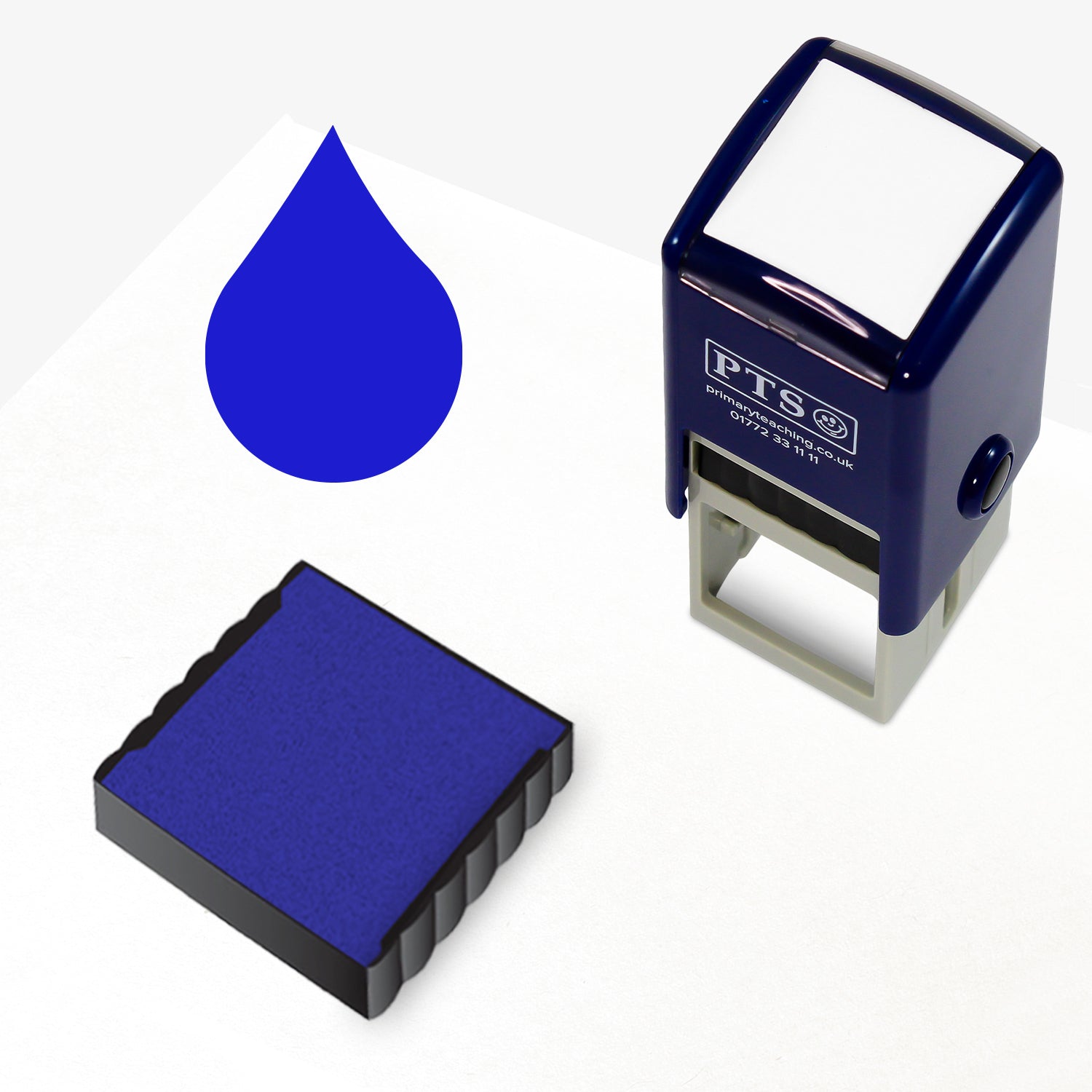 Ink Pad Refill for Stampers | Blue Ink | 25mm x 25mm