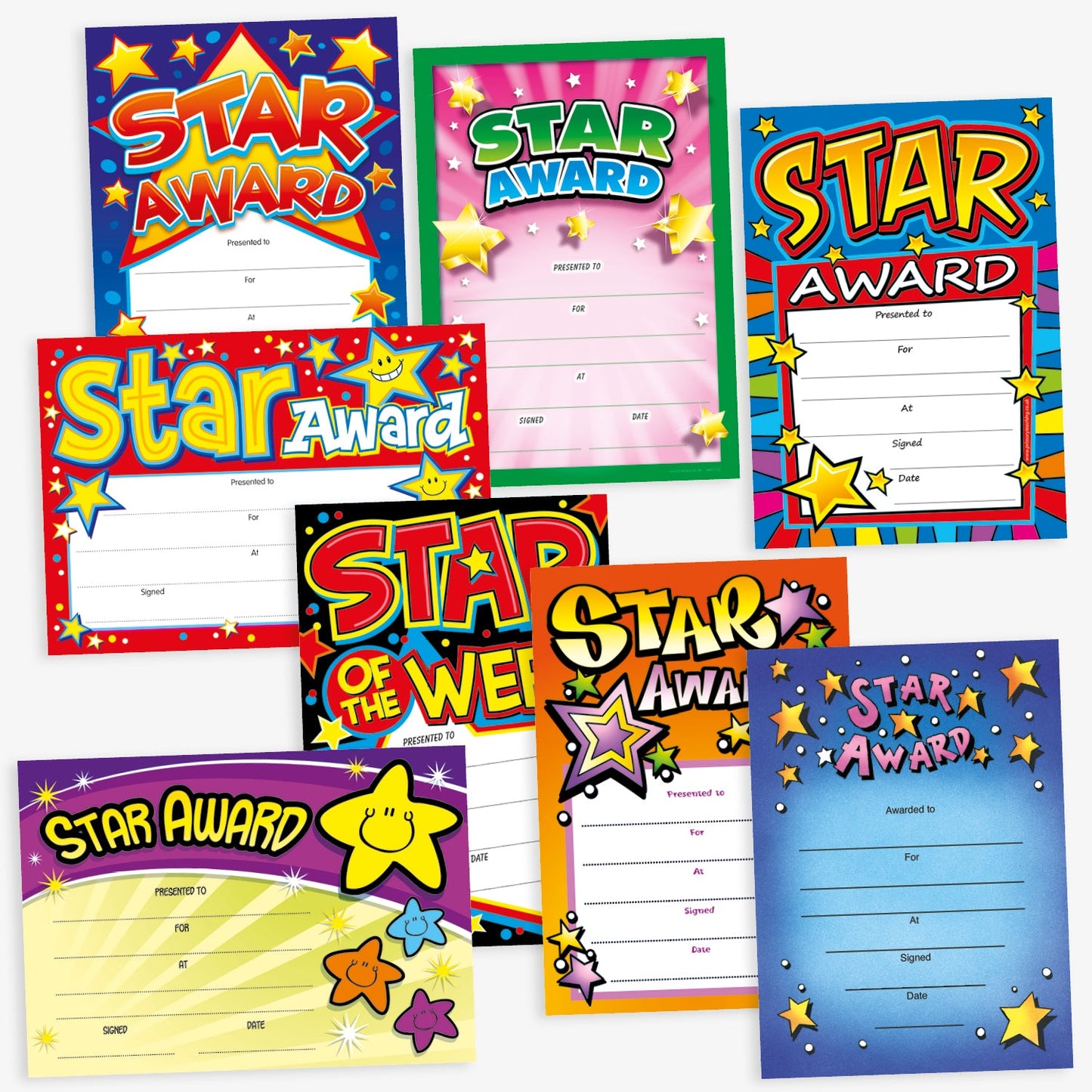 160 Star Certificates - A5