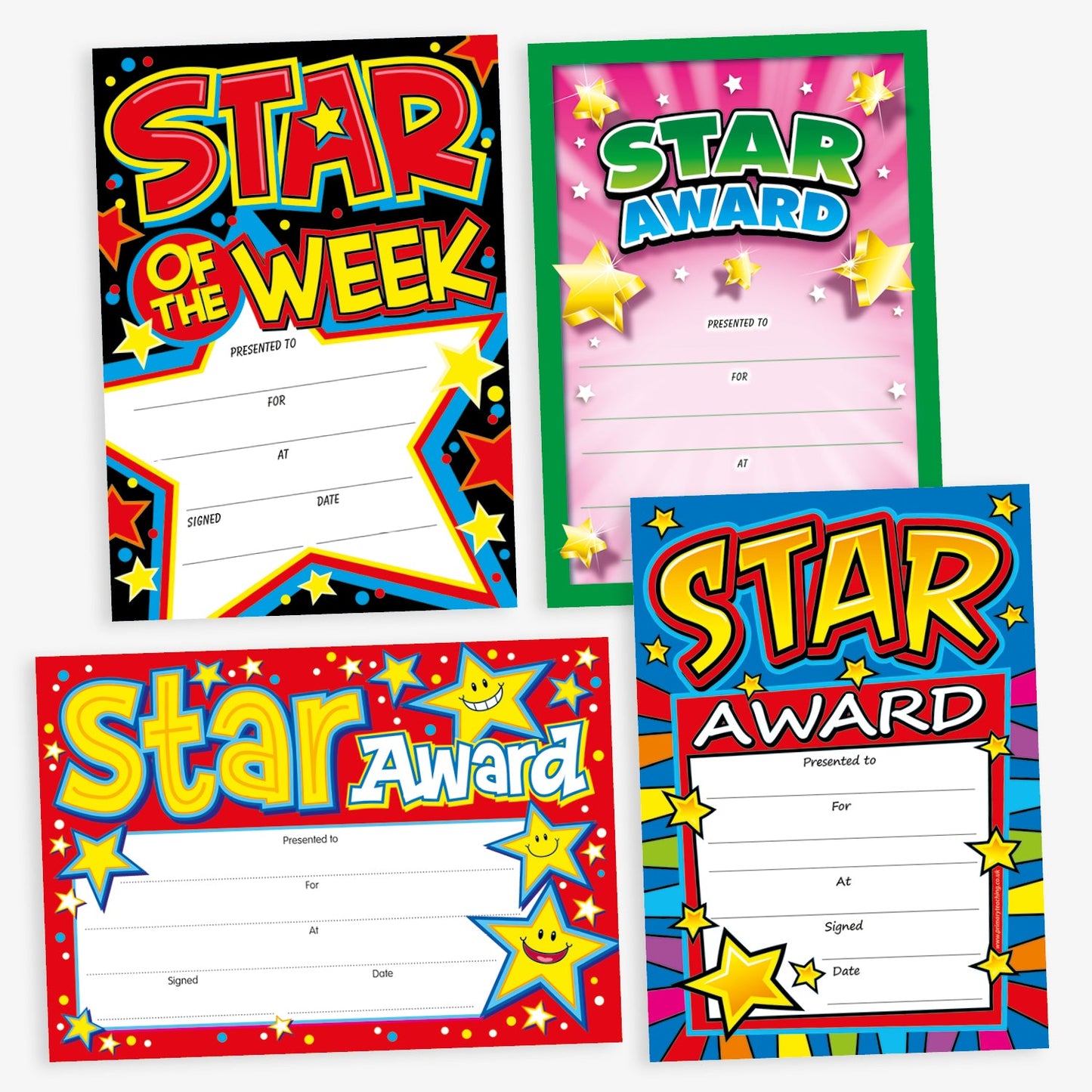 160 Star Certificates - A5