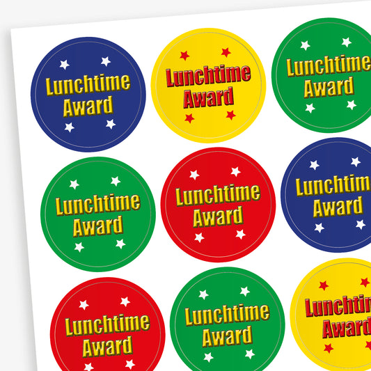 Lunchtime Award Stickers - 25mm