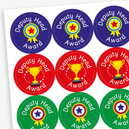 70 Deputy Head Award Stickers - 25mm