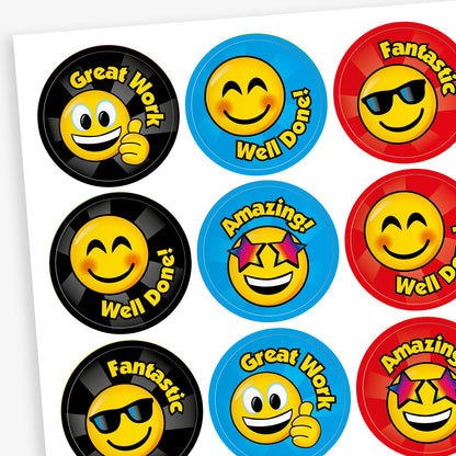 70 Emoji Stickers - 25mm