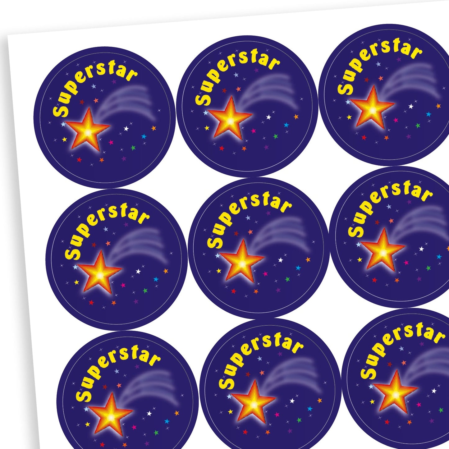 70 Superstar Stickers - 25mm