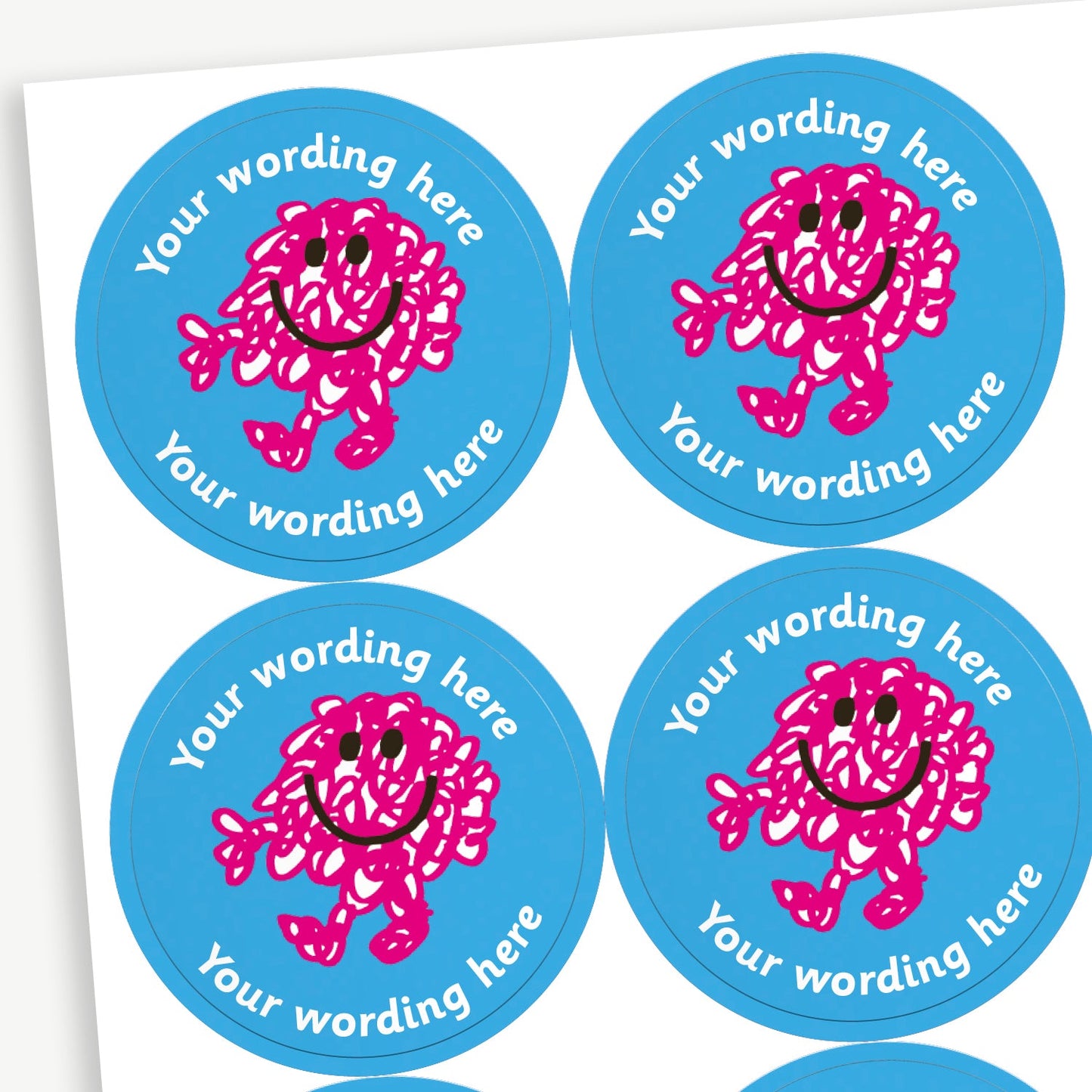 35 Personalised Mr Messy Stickers - 37mm
