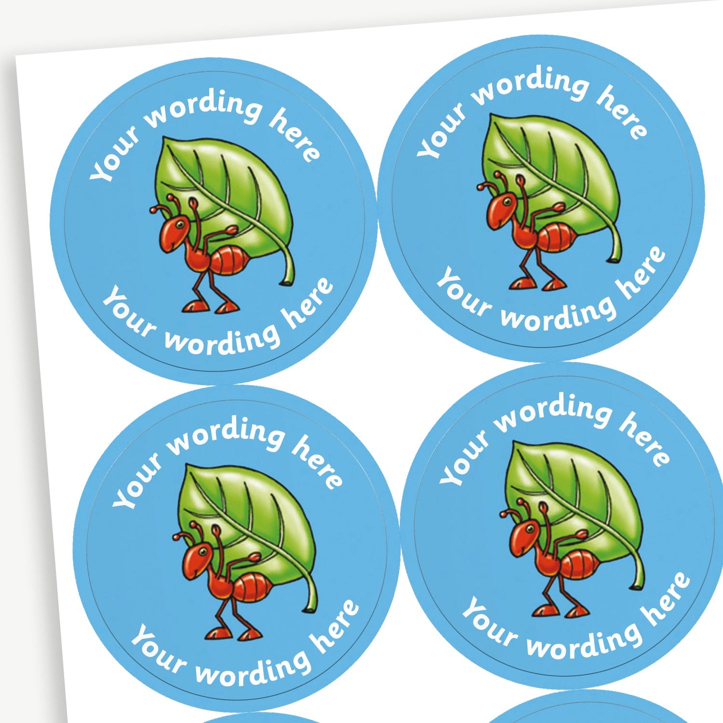 35 Personalised Ant Stickers - 37mm