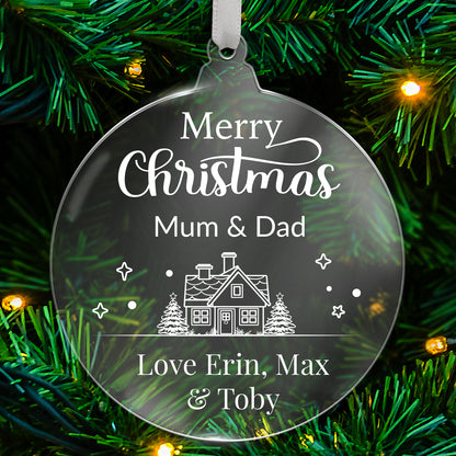 Personalised First Christmas in your New Home Bauble - 80mm