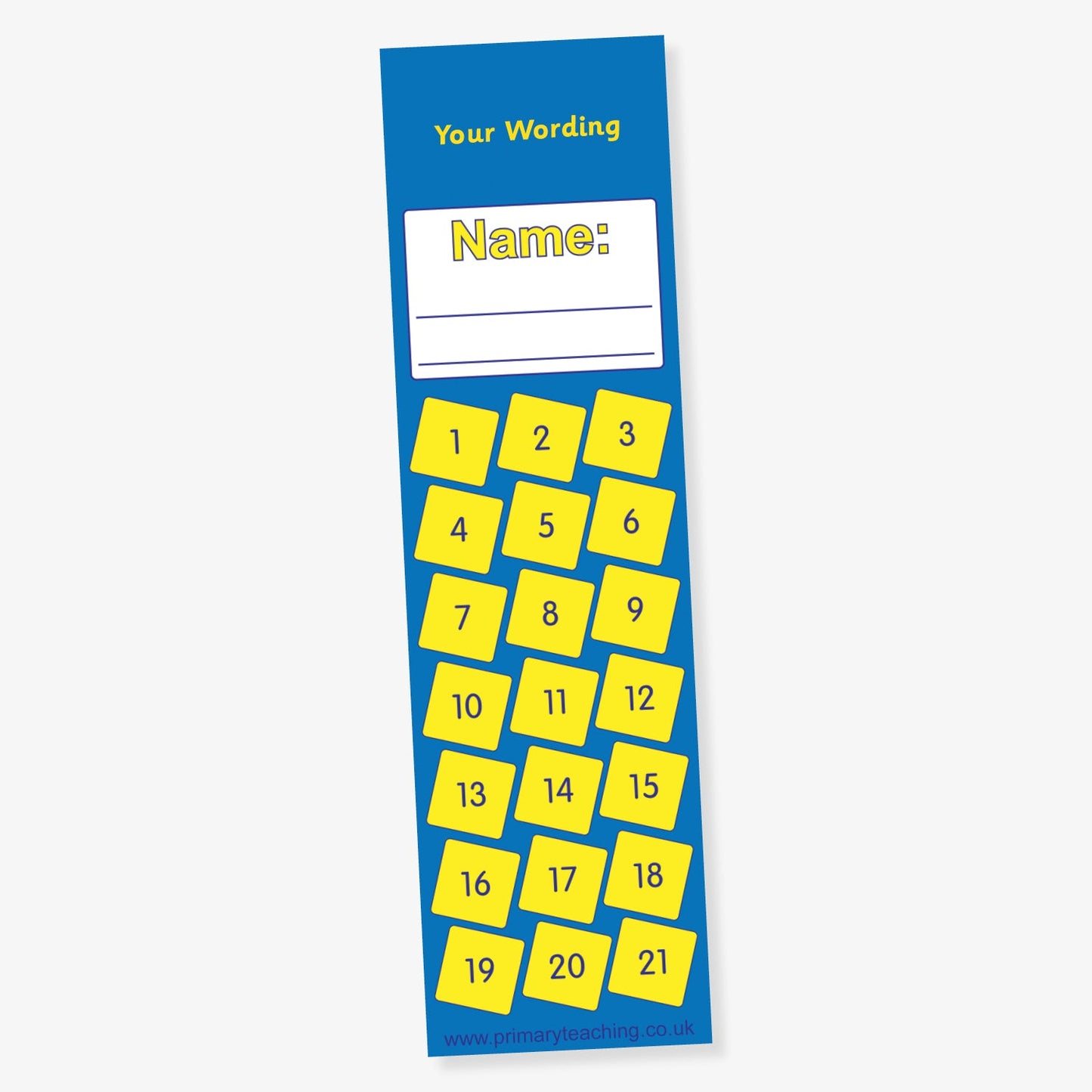 Personalised Bookmark - Blue