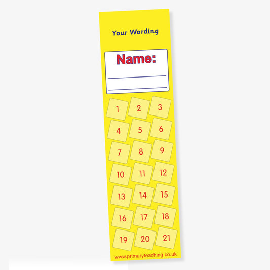 Personalised Bookmark -Yellow