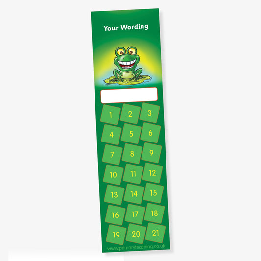 Personalised Frog Bookmark