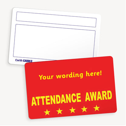 Personalised Attendance Award CertifiCARD