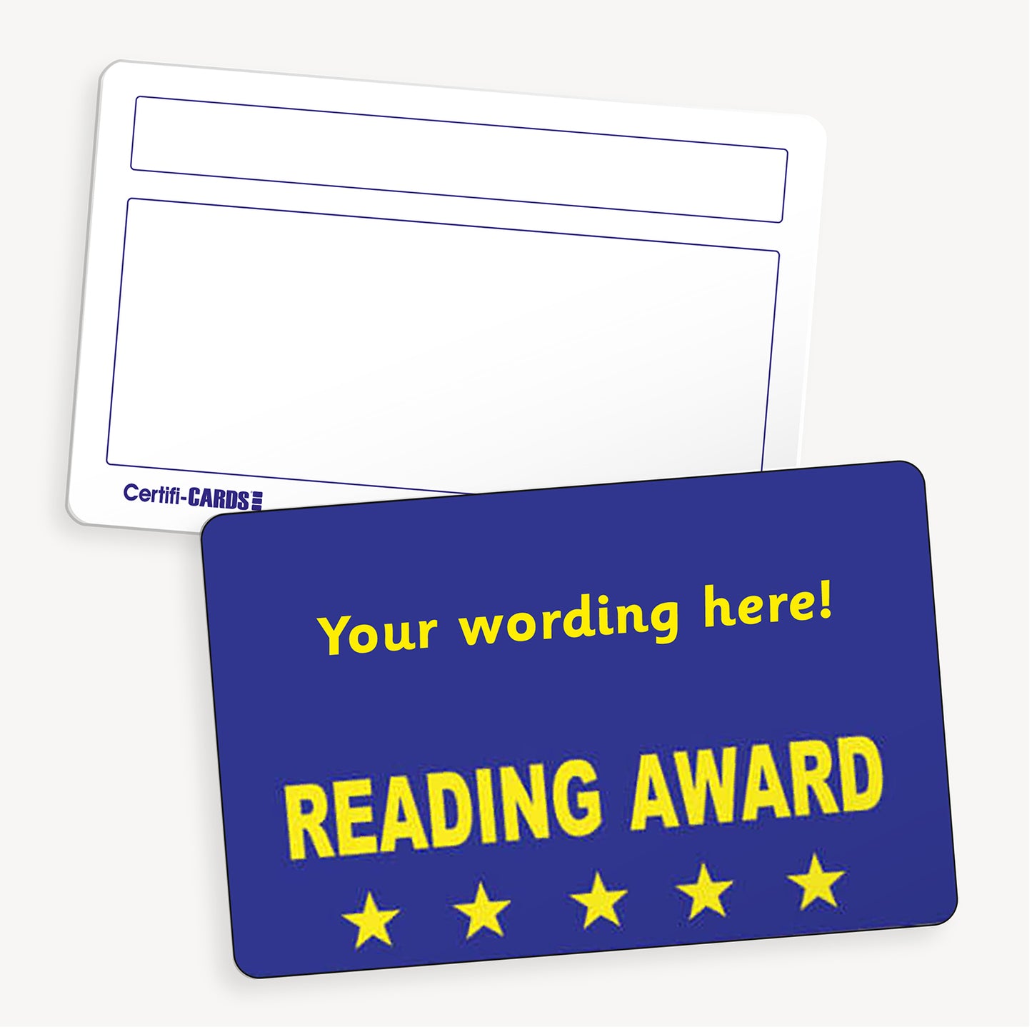 Personalised Reading Award CertifiCARD