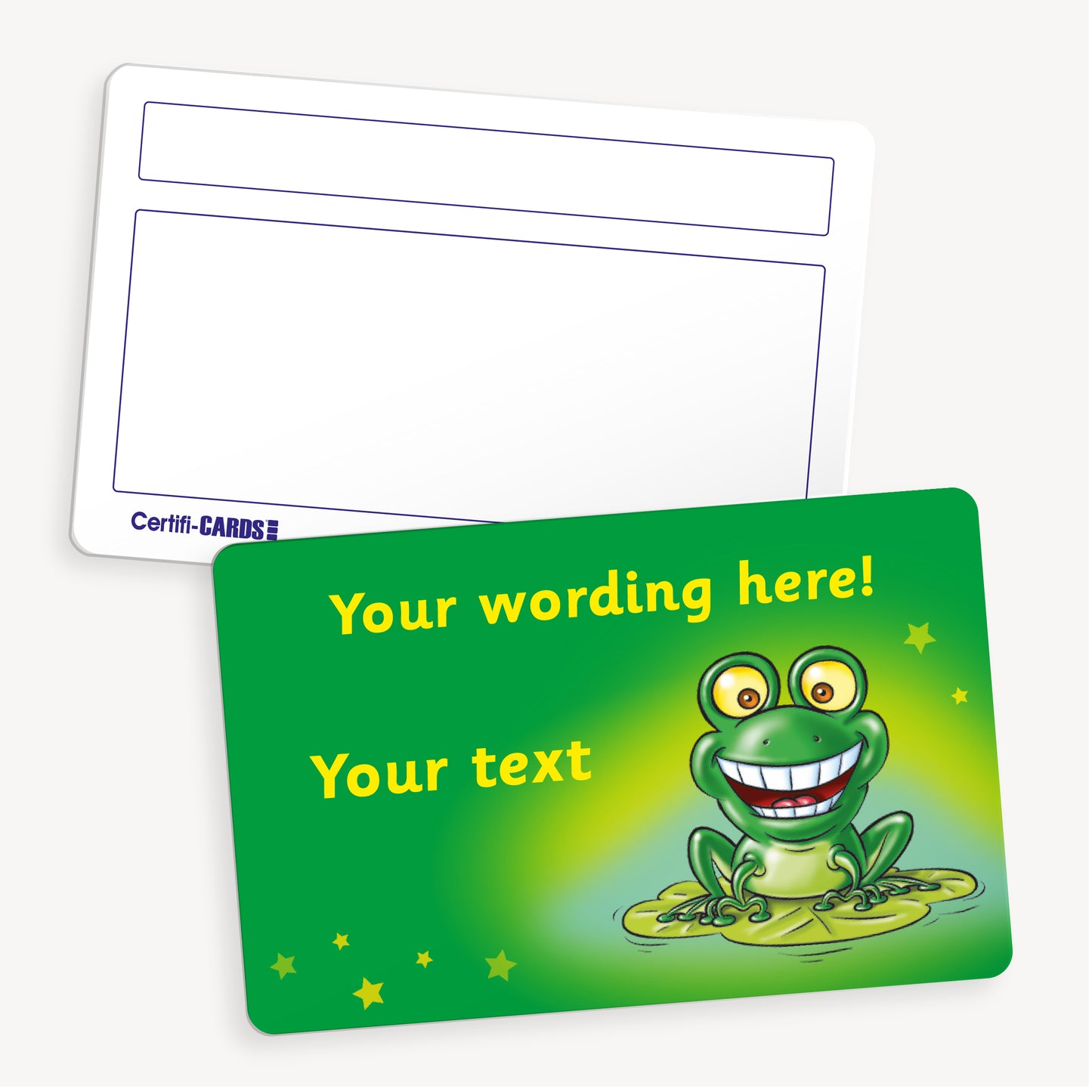Personalised Frog CertifiCARD
