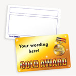 Personalised Gold Award CertifiCARD