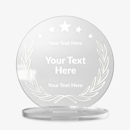 Personalised Trophy Circle Plaque - 100mm