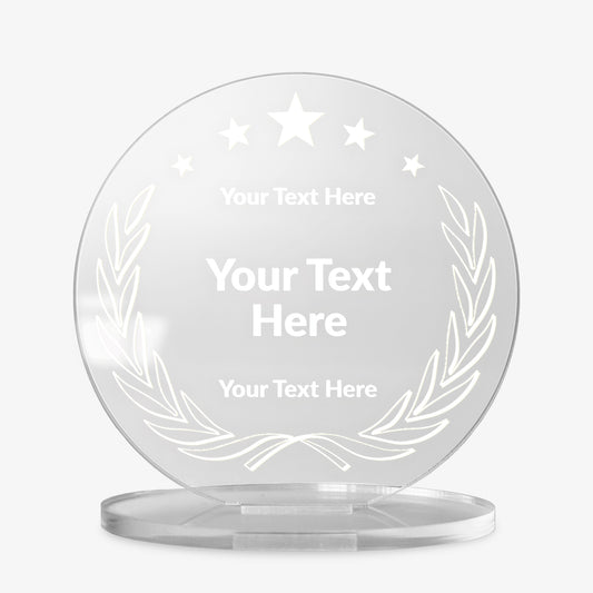 Personalised Trophy Circle Plaque - 100mm