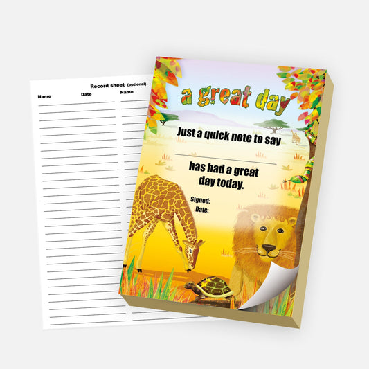 A Great Day Safari Praisepad - 60 Pages - A6