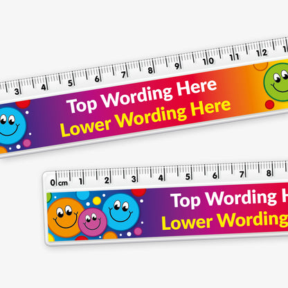 Personalised Happy Faces Ruler - 15cm