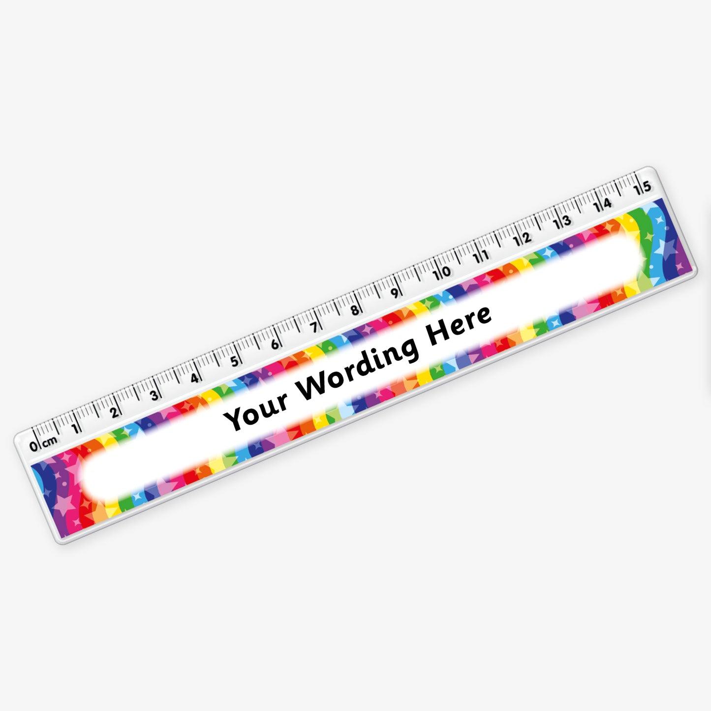 Personalised Rainbow Swirl Ruler - 15cm