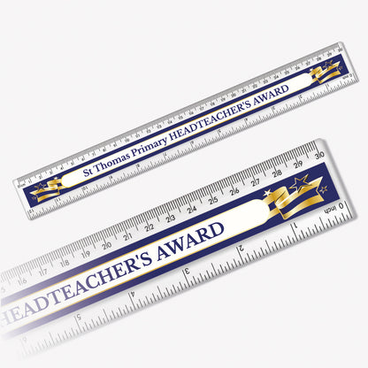 Personalised Gold Banner Ruler - 30cm