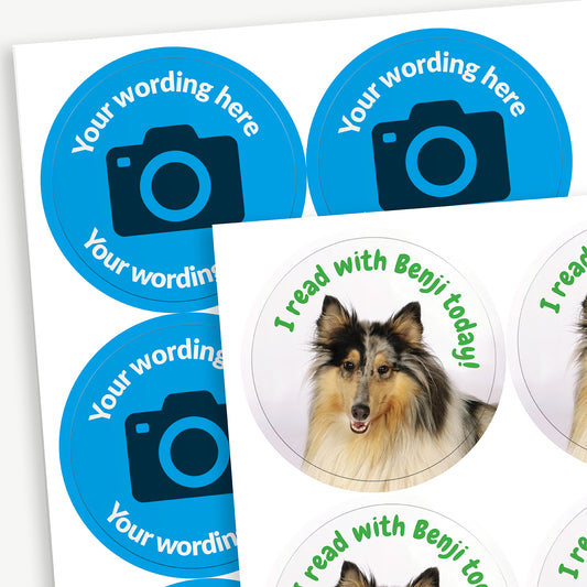 35 Upload Your Own Image Stickers - 37mm