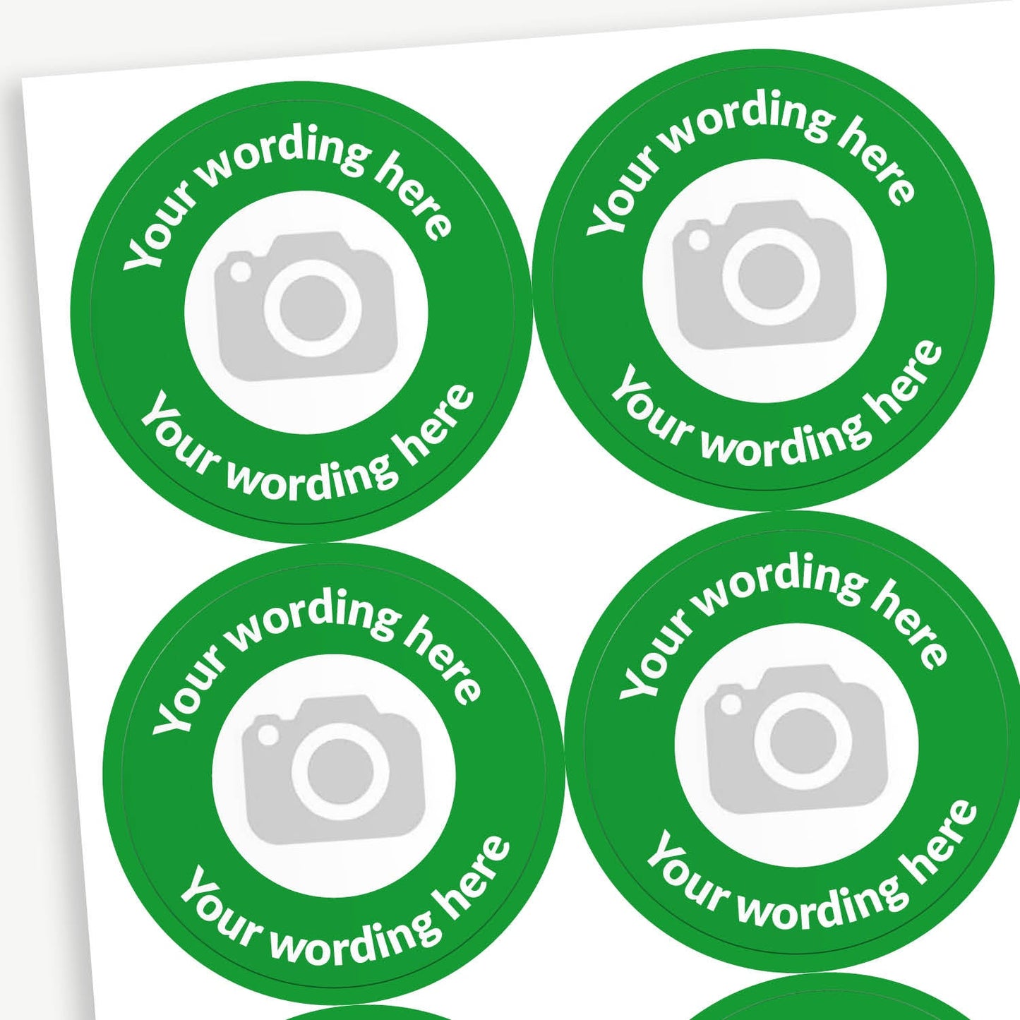 35 Upload Your Own Image Circle Stickers - 37mm