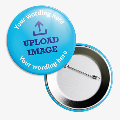 10 Personalised Upload Your Own Image Badges - 38mm