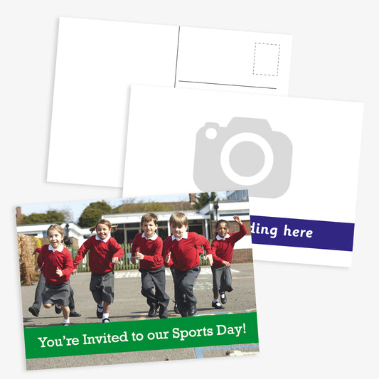 Upload Your Own Image with Text Band Postcard - A6