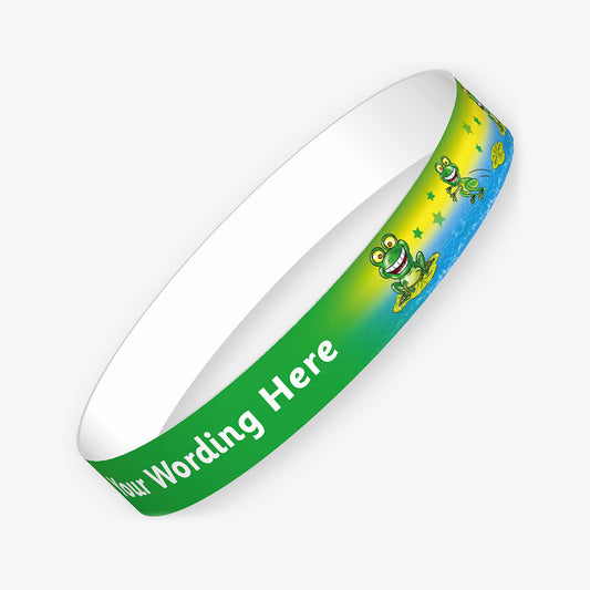 5 Personalised Frog Wristbands