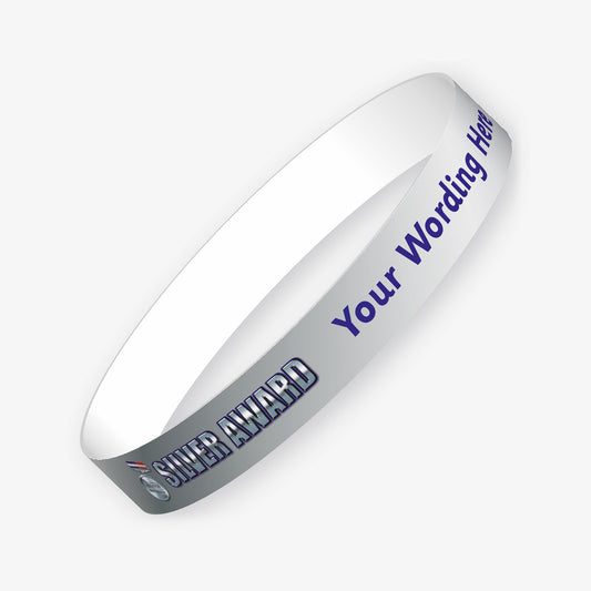5 Personalised Silver Award Wristbands